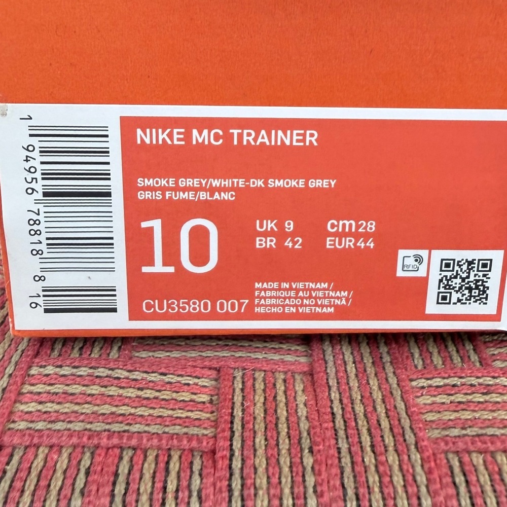 Nike MC Trainer Smoke Grey White‎ Men's 10 Training Shoes NIB CU3580-007 - Picture 6 of 7